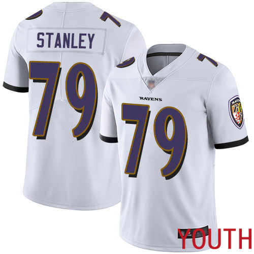 Baltimore Ravens Limited White Youth Ronnie Stanley Road Jersey NFL Football 79 Vapor Untouchable